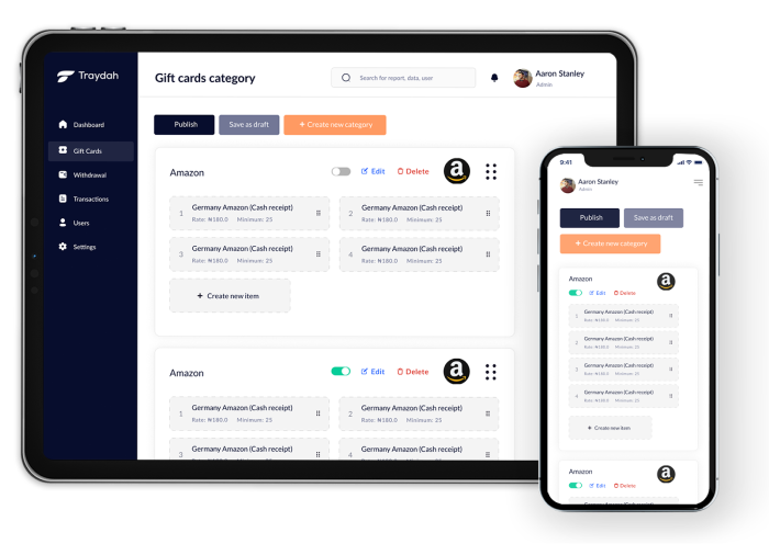 UX UI Design Mockup